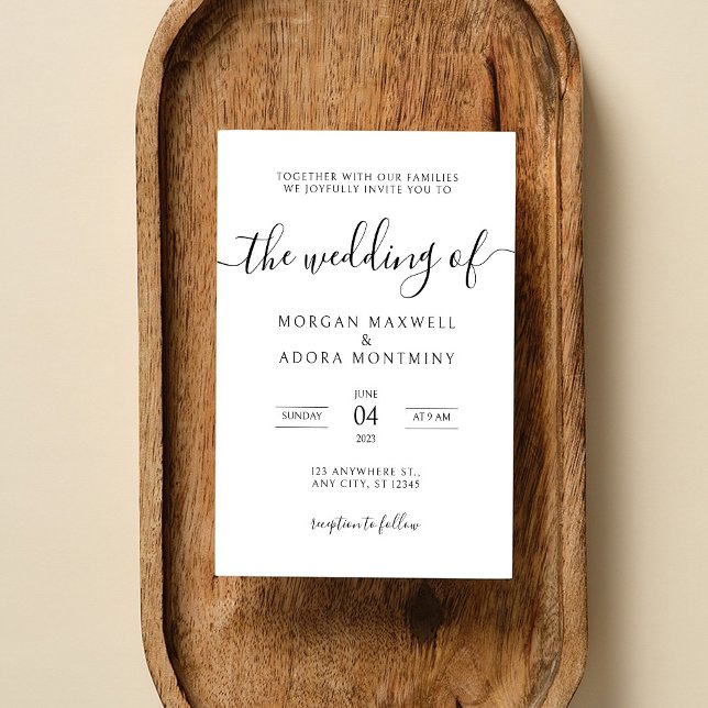 Invitación Elegante Boda Clásico de Caligrafía (Subido por el creador)
