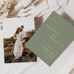 Invitación Elegante Boda Clásico de Guión Verde Polvoriento<br><div class="desc">Diseñado para coordinar con para la colección de invitaciones a bodas "Clásica Moderna". Para cambiar detalles,  haga clic en "Personalizar". Ver el vínculo de colección en esta página para ver todos los elementos coincidentes de este hermoso diseño o ver la colección https://bit.ly/3H2bCfh</div>