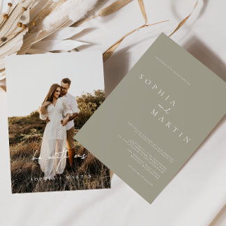 Invitación Elegante Boda clásico de guiones modernos