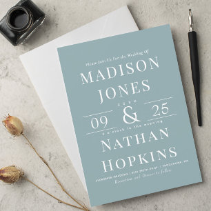 Invitación Elegante Boda clásico de vidrio marino moderno