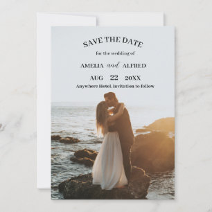 Invitación Elegante boda clásico minimalista limpio