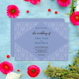 Invitación Elegante Boda Clásico Ornate Damask