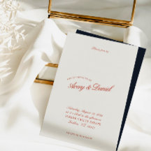 Elegante Boda clásico rojo y azul profundo