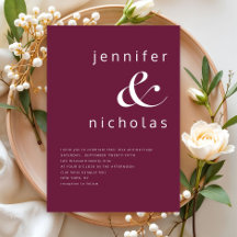 Elegante Boda con Ampersand Burgundy 