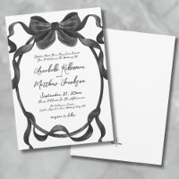 Elegante Boda con Lazo Negro
