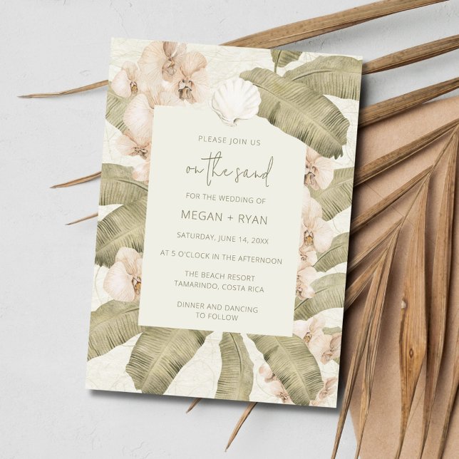 Invitación Elegante Boda costero (Coastal Wedding Invitation)