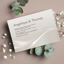 Invitación Elegante Boda crema