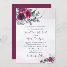 Invitación Elegante Boda cristiano de las rosas blancas de Bo
