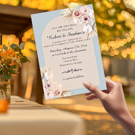 Invitación Elegante Boda cristiano del Boho Spring Peony