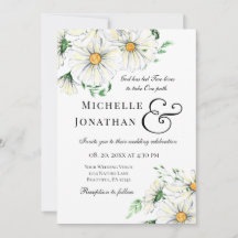 Elegante Boda cristiano floral de Daisies blancos