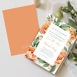 Invitación Elegante Boda de acuarela de color azul