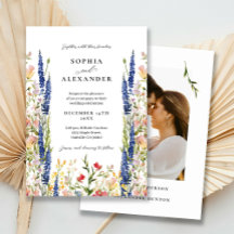 Elegante Boda de acuarela de flores silvestres