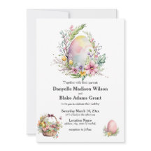 Elegante Boda de acuarela del tema de Pascua