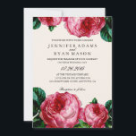 Invitación Elegante Boda de acuarela rosada botánica<br><div class="desc">Invitación de casamiento botánico-rosado vintage. Por favor,  personalizar la información por su cuenta.</div>