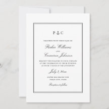 Elegante Boda de Ancla Blanco y Negro Náutico