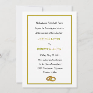 Invitación Elegante boda de anillo de boda