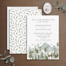 Invitación Elegante Boda de animales de bosque de bosques de 