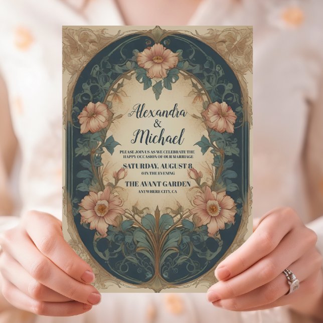 Invitación Elegante Boda de Art Nouveau Arch (Subido por el creador)