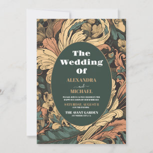 Invitación Elegante Boda de Art Nouveau floral