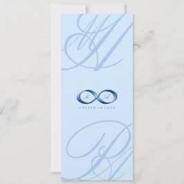 Invitación Elegante Boda de azotes de zafiro azul infinito