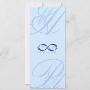 Invitación Elegante Boda de azotes de zafiro azul infinito