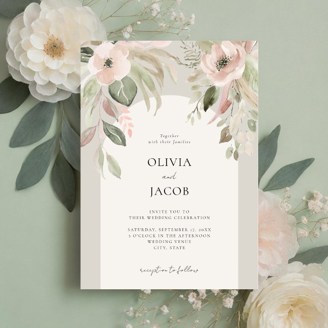Invitación Elegante Boda de Boho Floral (Subido por el creador)