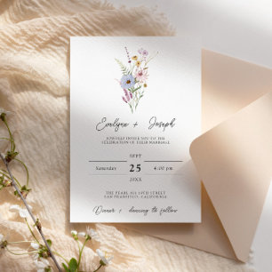 Invitación Elegante Boda de Bouquet Floral Boho Floral