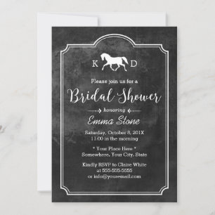 Invitación Elegante Boda de caballos ducha de novia
