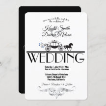 Elegante Boda de caballos y buggy