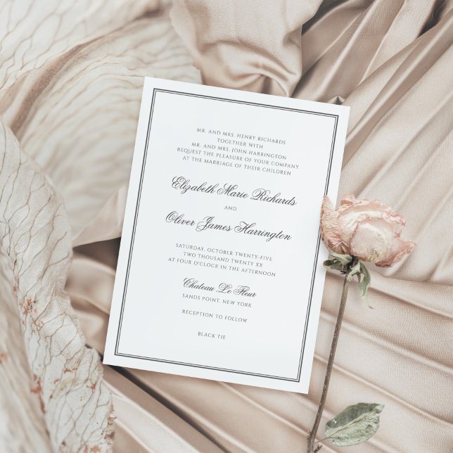 Invitación Elegante Boda de caligrafía clásica (Subido por el creador)