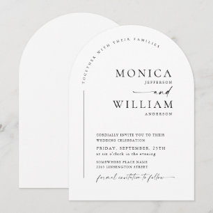 Invitación Elegante Boda de caligrafía elegante Minimalista