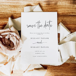Invitación Elegante boda de caligrafía Guardar la fecha