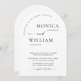 Invitación Elegante Boda de caligrafía Minimalista