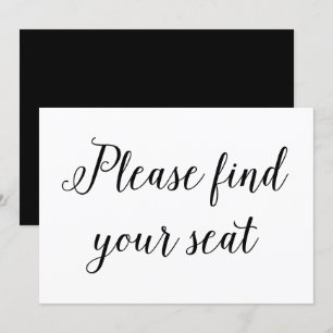 Invitación Elegante Boda De Caligrafía Por Favor Encuentre Su