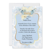 Elegante Boda de champán azul y blanco