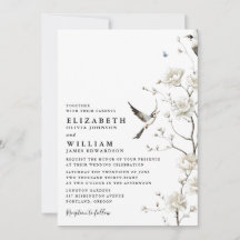 Elegante Boda de Chinoisería Blanca con Código QR 