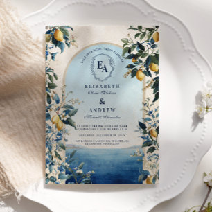 Invitación Elegante Boda de Citrus Costero Amalfitano