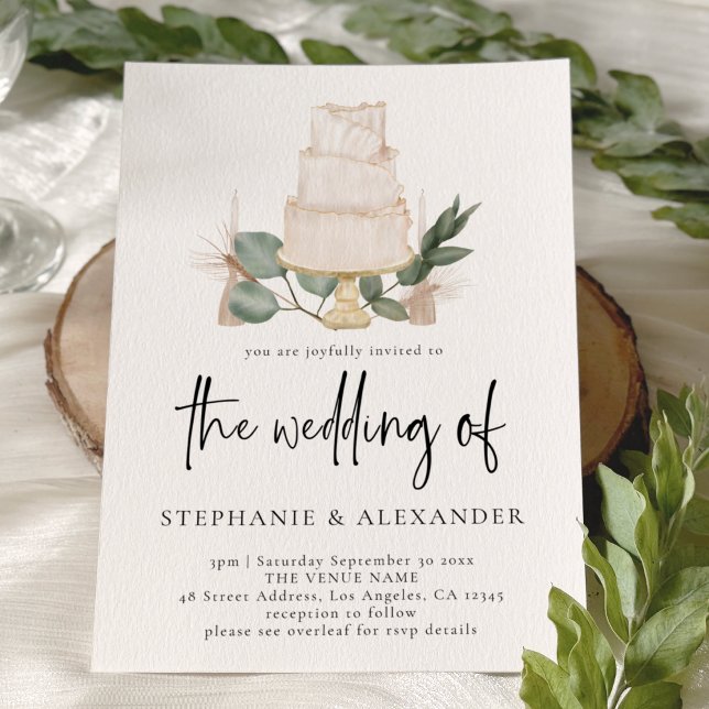 Invitación Elegante Boda de código QR del Pastel Floral de Bo (Subido por el creador)