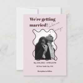 Invitación Elegante Boda de código retro moderno