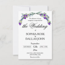 Elegante Boda de color acuático con violeta de Lav