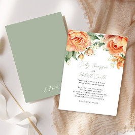Invitación Elegante Boda de color acuático floral
