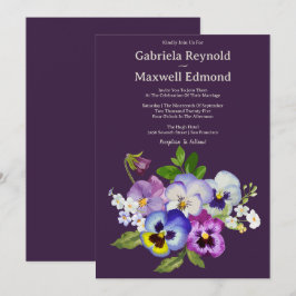Invitación Elegante Boda de color de agua único