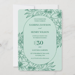 Invitación Elegante, boda de colores oscuros y claros