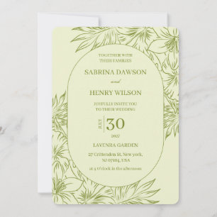 Invitación Elegante, boda de colores oscuros y claros