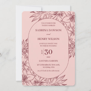 Invitación Elegante, boda de colores oscuros y claros