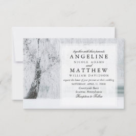 Invitación Elegante boda de copos de nieve de invierno