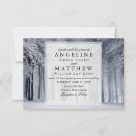 Invitación Elegante boda de copos de nieve de invierno