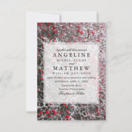 Invitación Elegante boda de copos de nieve de invierno Wonder