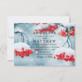 Invitación Elegante boda de copos de nieve de invierno Wonder