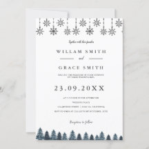 Elegante boda de copos de nieve de invierno Wonder